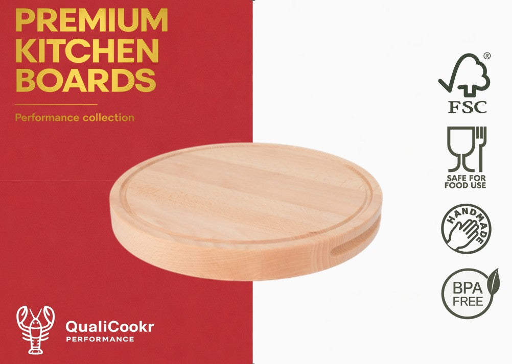 Beukenhout Serveerboard rond ∅350x40MM | Borrelplank