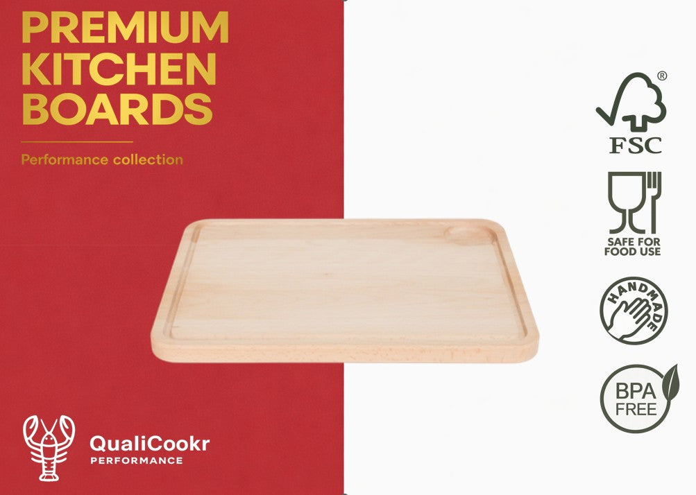 Beukenhout Serveerboard 395x295x20MM | Borrelplank