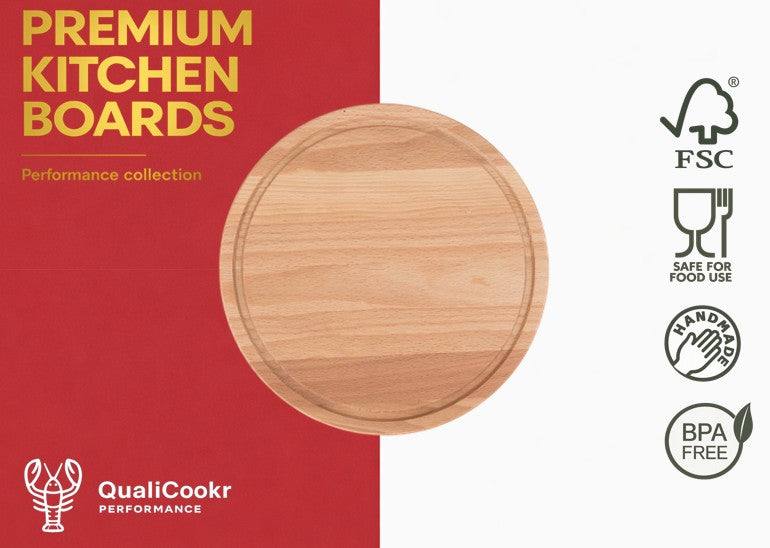 Beukenhout Serveerboard rond ∅220x15MM | Borrelplank