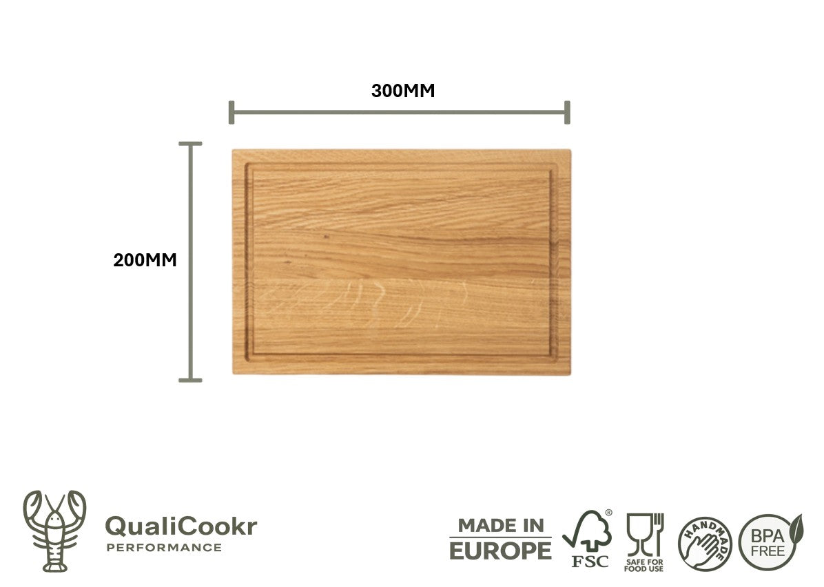 Eiken Serveerboard (excl. houder) 300x200x20MM | Borrelplank
