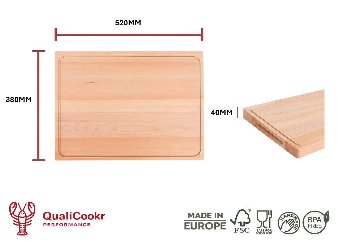 Beukenhout Serveerboard 520x380x40MM | Borrelplank