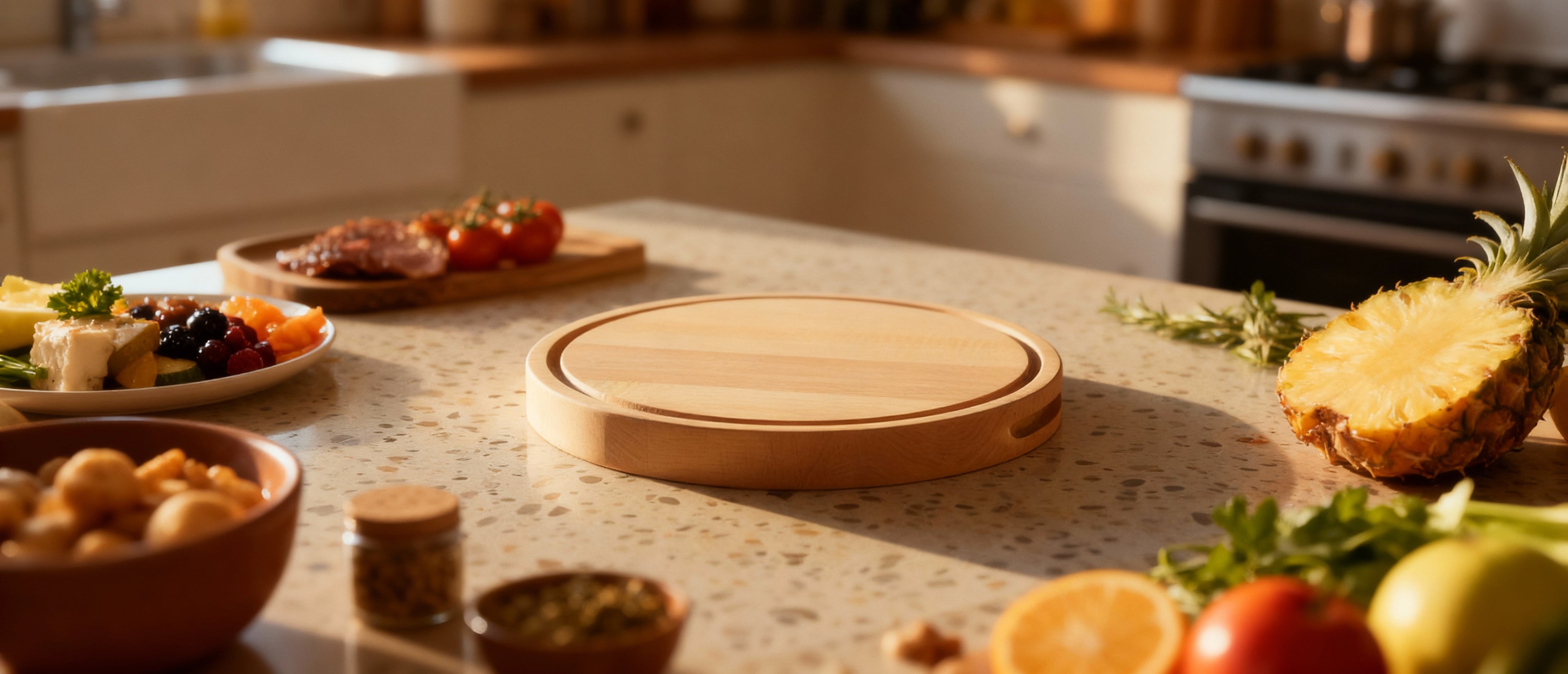 Beukenhout Serveerboard rond ∅350x40MM