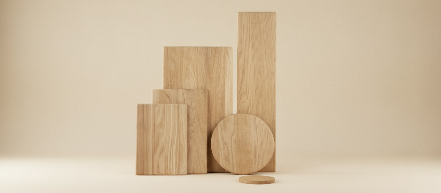 QualiCookr | Eiken Serveerboard Set (2pcs)  (excl. houder)| Borrelplank